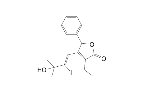 3-Ethyl-4-(2'-iodo-3'-methyl-3'-hydroxyl-1'(Z)-butenyl)-5-phenyl-2(5H)-furanone