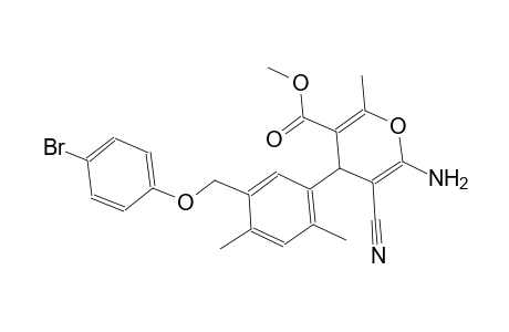 methyl 6-amino-4-{5-[(4-bromophenoxy)methyl]-2,4-dimethylphenyl}-5-cyano-2-methyl-4H-pyran-3-carboxylate