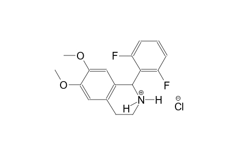 isoquinolinium, 1-(2,6-difluorophenyl)-1,2,3,4-tetrahydro-6,7-dimethoxy-, chloride