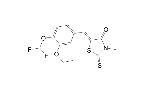 (5Z)-5-[4-(difluoromethoxy)-3-ethoxybenzylidene]-3-methyl-2-thioxo-1,3-thiazolidin-4-one