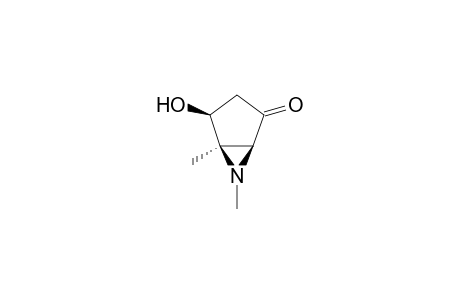 (+-)-(1R,2S,5S)-6-Aza-6-ethyl-2-hydroxy-1,6-dimethylbicyclo[3.10]hexan-4-one