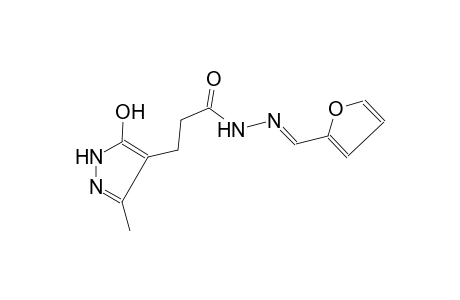 1H-pyrazole-4-propanoic acid, 5-hydroxy-3-methyl-, 2-[(E)-2-furanylmethylidene]hydrazide