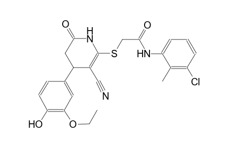 acetamide, N-(3-chloro-2-methylphenyl)-2-[[3-cyano-4-(3-ethoxy-4-hydroxyphenyl)-1,4,5,6-tetrahydro-6-oxo-2-pyridinyl]thio]-