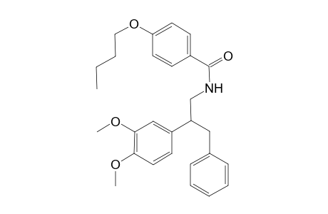 Benzamide, 4-butoxy-N-[2-(3,4-dimethoxyphenyl)-3-phenylpropyl]-