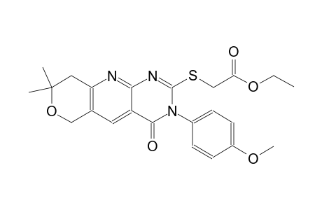 ethyl {[3-(4-methoxyphenyl)-8,8-dimethyl-4-oxo-3,6,8,9-tetrahydro-4H-pyrano[3',4':5,6]pyrido[2,3-d]pyrimidin-2-yl]sulfanyl}acetate