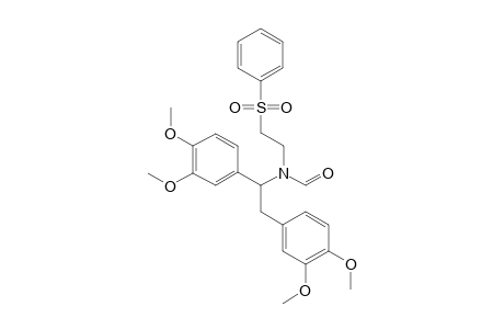 N-(2-Benzenesulfonyl-ethyl)-N-[1,2-bis-(3,4-dimethoxy-phenyl)-ethyl]-formamide