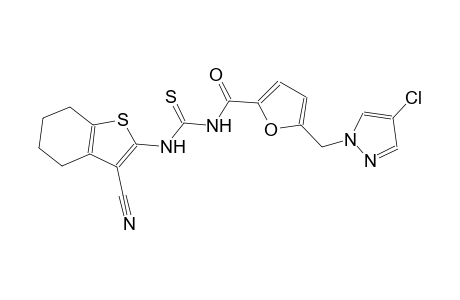 N-{5-[(4-chloro-1H-pyrazol-1-yl)methyl]-2-furoyl}-N'-(3-cyano-4,5,6,7-tetrahydro-1-benzothien-2-yl)thiourea