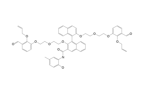 2,2'-BIS-[2-[2-[3-FORMYL-2-(2-PROPENYLOXY)-PHENOXY]-ETHOXY]-ETHOXY]-N-(2-HYDROXY-5-METHYLPHENYL)-[1,1'-BINAPHTHALENE]-3-CARBOXAMIDE