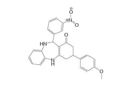 3-(4-methoxyphenyl)-11-(3-nitrophenyl)-2,3,4,5,10,11-hexahydro-1H-dibenzo[b,e][1,4]diazepin-1-one