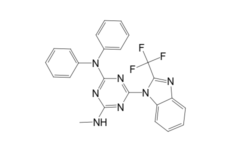 2-N-methyl-4-N,4-N-diphenyl-6-[2-(trifluoromethyl)benzimidazol-1-yl]-1,3,5-triazine-2,4-diamine