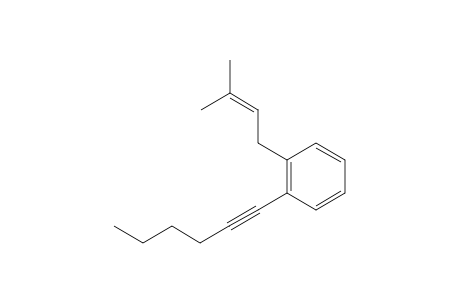1-(Hex-1-yn-1-yl)-2-(3-methylbut-2-enyl)benzene