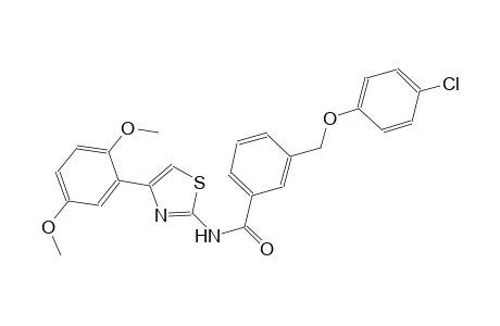 3-[(4-chlorophenoxy)methyl]-N-[4-(2,5-dimethoxyphenyl)-1,3-thiazol-2-yl]benzamide