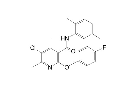 5-Chloranyl-N-(2,5-dimethylphenyl)-2-(4-fluoranylphenoxy)-4,6-dimethyl-pyridine-3-carboxamide
