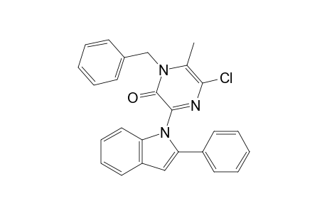 1-Benzyl-5-chloro-6-methyl-3-(2-phenylindol-1-yl)pyrazin-2-one