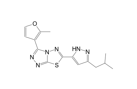 [1,2,4]triazolo[3,4-b][1,3,4]thiadiazole, 3-(2-methyl-3-furanyl)-6-[3-(2-methylpropyl)-1H-pyrazol-5-yl]-