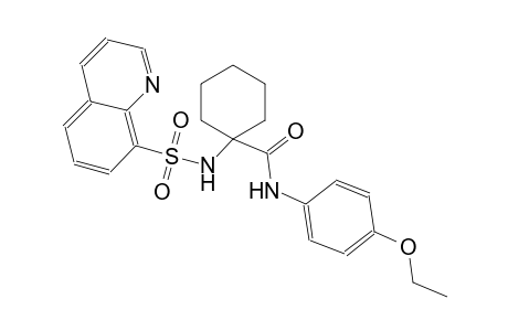 cyclohexanecarboxamide, N-(4-ethoxyphenyl)-1-[(8-quinolinylsulfonyl)amino]-