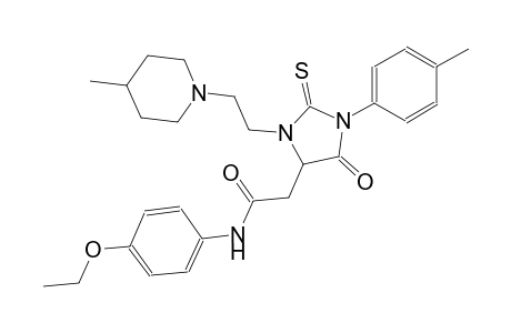 N-(4-ethoxyphenyl)-2-{1-(4-methylphenyl)-3-[2-(4-methyl-1-piperidinyl)ethyl]-5-oxo-2-thioxo-4-imidazolidinyl}acetamide