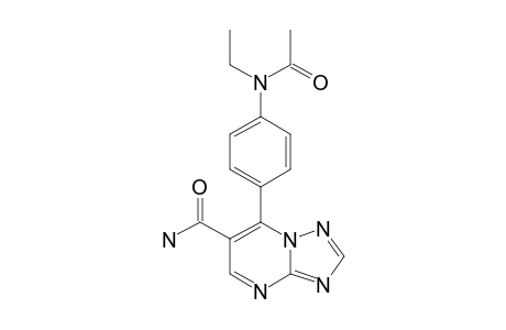 7-[4-(N-ACETYL-N-ETHYL)-AMINOPHENYL]-6-CARBOXAMIDO-1,2,4-TRIAZOLO-[1,5-A]-PYRIMIDINE