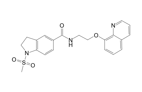 1-Mesyl-N-[2-(8-quinolyloxy)ethyl]indoline-5-carboxamide