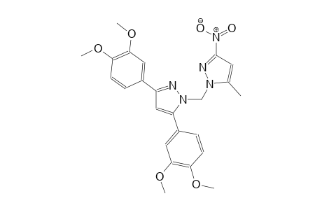 3,5-bis(3,4-dimethoxyphenyl)-1-[(5-methyl-3-nitro-1H-pyrazol-1-yl)methyl]-1H-pyrazole