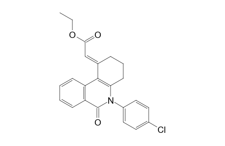 ethyl (E)-[5-(4-chlorophenyl)-6-oxo-3,4,5,6-tetrahydrophenanthridin-1(2H)-ylidene]acetate