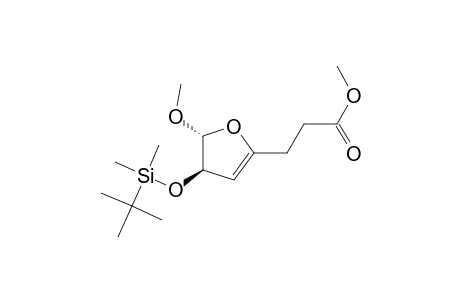 2-Furanpropanoic acid, 4-[[(1,1-dimethylethyl)dimethylsilyl]oxy]-4,5-dihydro-5-methoxy-, methyl ester, (4R-trans)-