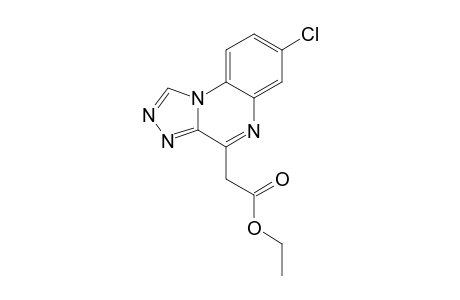 7-CHLORO-4-ETHOXYCARBONYL-METHYLENE-4,5-DIHYDRO-1,2,4-TRIAZOLO-[4,5-A]-QUINOXALINE