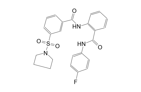 benzamide, N-(4-fluorophenyl)-2-[[3-(1-pyrrolidinylsulfonyl)benzoyl]amino]-