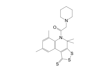1H-[1,2]dithiolo[3,4-c]quinoline-1-thione, 4,5-dihydro-4,4,6,8-tetramethyl-5-(1-piperidinylacetyl)-
