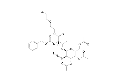 N-(BENZYLOXYCARBONYL)-O-(3,4,6-TRI-O-ACETYL-2-AZIDO-2-DEOXY-ALPHA-D-GALACTOPYRANOSYL)-L-THREONINE-(METHOXYETHOXY)-ETHYLESTER