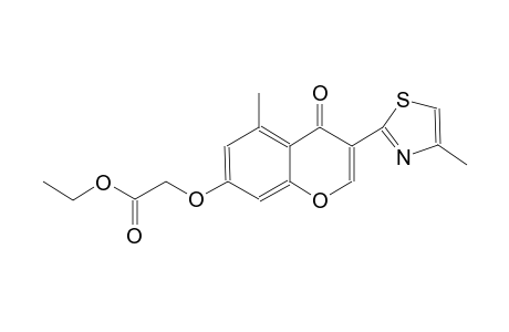 acetic acid, [[5-methyl-3-(4-methyl-2-thiazolyl)-4-oxo-4H-1-benzopyran-7-yl]oxy]-, ethyl ester