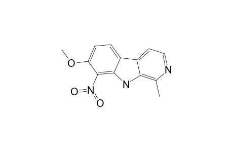 8-NITRO-7-METHOXY-1-METHYL-9H-PYRIDO-[3,4-B]-INDOLE-(8-NITROHARMINE)