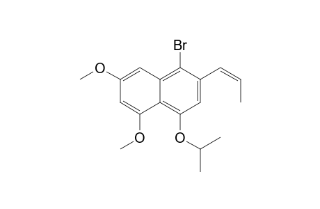1-Bromanyl-5,7-dimethoxy-4-propan-2-yloxy-2-[(Z)-prop-1-enyl]naphthalene