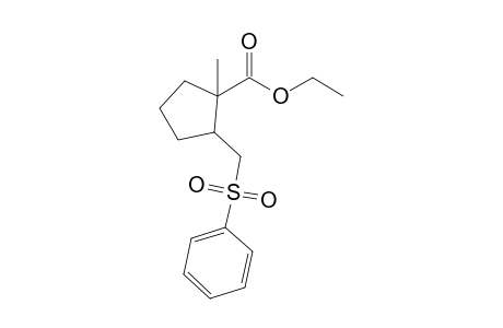 2-Benzenesulfonylmethyl-1-methyl-cyclopentanecarboxylic acid ethyl ester