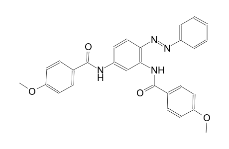 4-methoxy-N-{5-[(4-methoxybenzoyl)amino]-2-[(E)-phenyldiazenyl]phenyl}benzamide