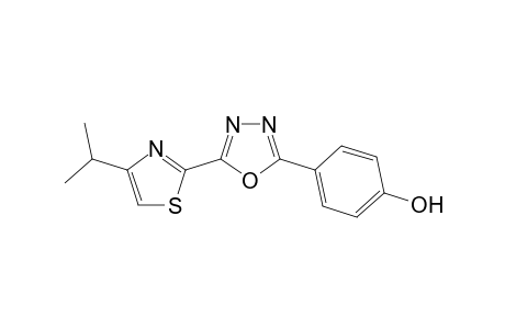 2-(4-Isopropylthiazol-2-yl)-5-phenol-1,3,4-oxadiazole