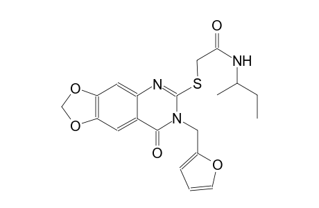 acetamide, 2-[[7-(2-furanylmethyl)-7,8-dihydro-8-oxo[1,3]dioxolo[4,5-g]quinazolin-6-yl]thio]-N-(1-methylpropyl)-