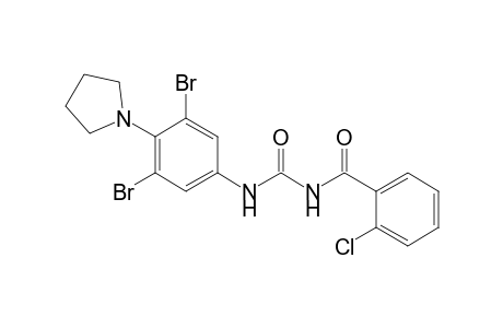 Benzamide, 2-chloro-N-[[[3,5-dibromo-4-(1-pyrrolidinyl)-phenyl]amino]carbonyl]-