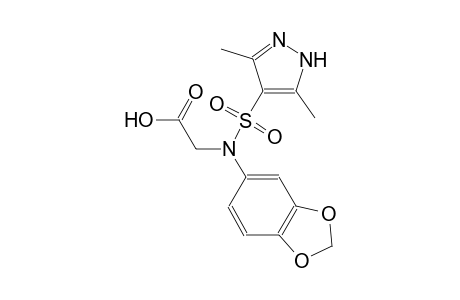 acetic acid, [1,3-benzodioxol-5-yl[(3,5-dimethyl-1H-pyrazol-4-yl)sulfonyl]amino]-