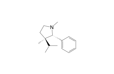 Pyrrolidine, 1,3-dimethyl-3-(1-methylethyl)-2-phenyl-, cis-