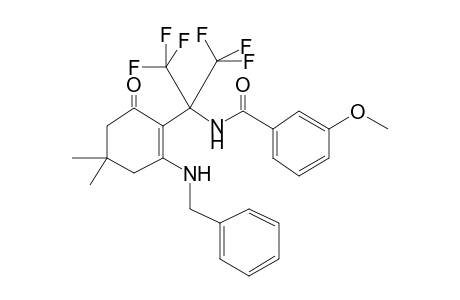 N-{2-[2-(benzylamino)-4,4-dimethyl-6-oxocyclohex-1-en-1-yl]-1,1,1,3,3,3-hexafluoropropan-2-yl}-3-methoxybenzamide