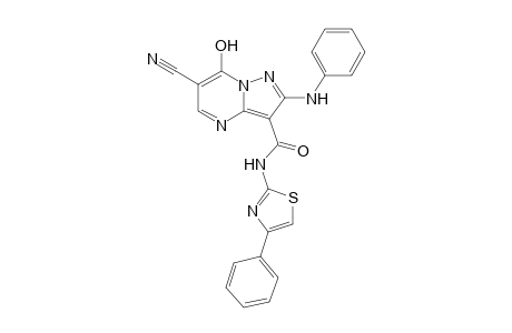 6-Cyano-7-hydroxy-2-(phenylamino)-N-(4-phenylthiazol-2-yl)pyrazolo[1,5-a]-pyrimidine-3-carboxamide