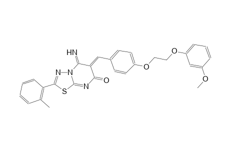 7H-[1,3,4]thiadiazolo[3,2-a]pyrimidin-7-one, 5,6-dihydro-5-imino-6-[[4-[2-(3-methoxyphenoxy)ethoxy]phenyl]methylene]-2-(2-methylphenyl)-, (6Z)-