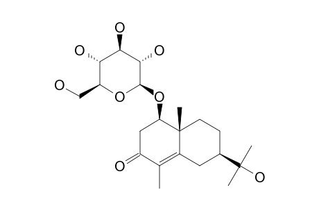 ANHUIENOSIDE_A;1-BETA-(BETA-D-GLUCOPYRANOSYLOXY)-3-OXO-7-ALPHA-H-4-EUDESMEN-11-OL