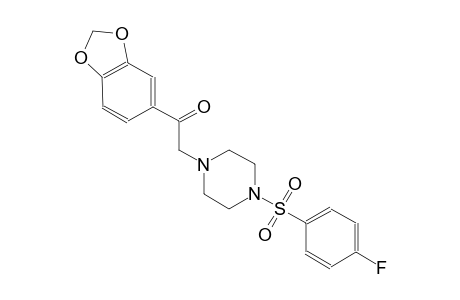 ethanone, 1-(1,3-benzodioxol-5-yl)-2-[4-[(4-fluorophenyl)sulfonyl]-1-piperazinyl]-
