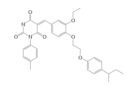 (5Z)-5-[3-ethoxy-4-[2-(4-sec-butylphenoxy)ethoxy]benzylidene]-1-(p-tolyl)barbituric acid