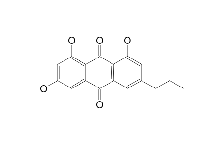 DEHYDROXY-RHODOPTILOMETRIN;3-PROPYL-1,6,8-TRIHYDROXY-9,10-ANTHRAQUINONE