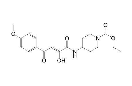 ethyl 4-{[(2Z)-2-hydroxy-4-(4-methoxyphenyl)-4-oxo-2-butenoyl]amino}-1-piperidinecarboxylate