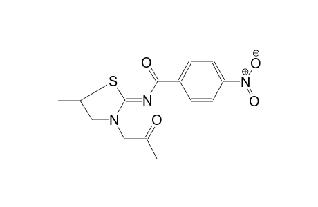benzamide, N-[(2Z)-5-methyl-3-(2-oxopropyl)thiazolidinylidene]-4-nitro-