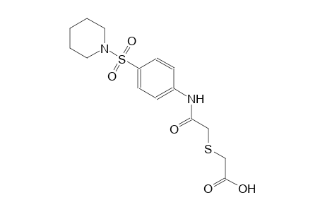 ({2-oxo-2-[4-(1-piperidinylsulfonyl)anilino]ethyl}sulfanyl)acetic acid